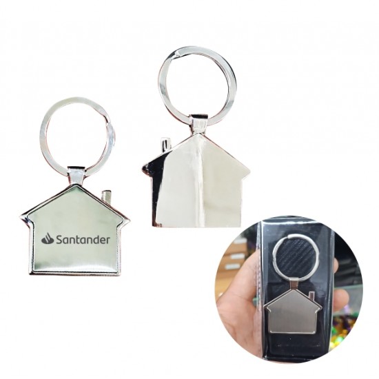 Chaveiro Casinha de Metal Personalizado