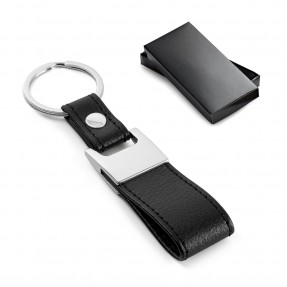 Chaveiro de Metal e Couro Sintético Personalizado