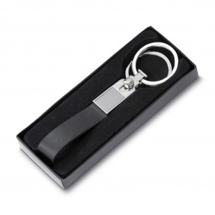 Chaveiro de Metal e Couro Sintético Personalizado