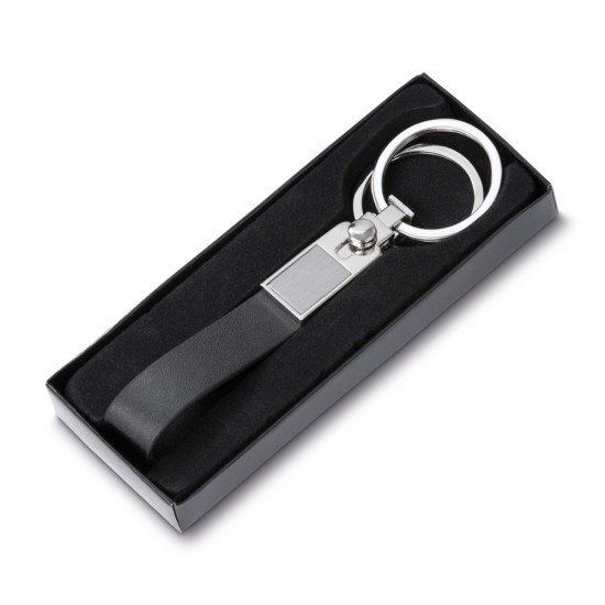 Chaveiro de Metal e Couro Sintético Personalizado