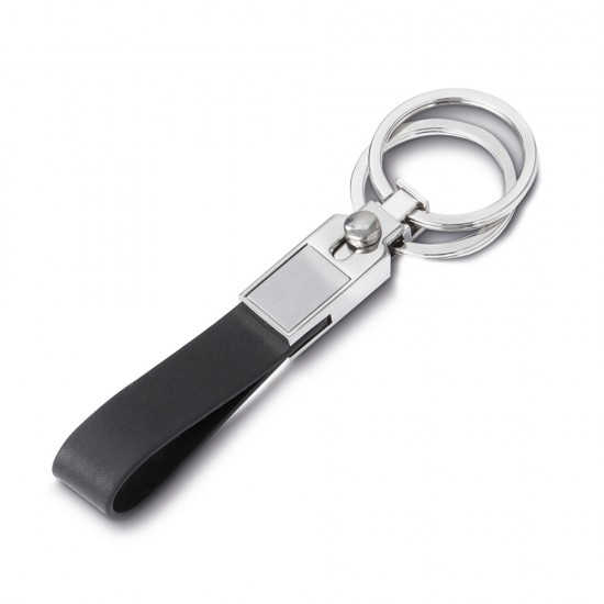 Chaveiro de Metal e Couro Sintético Personalizado