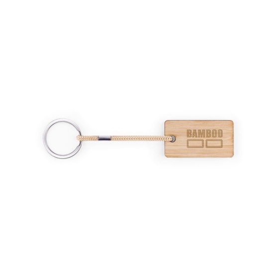 Chaveiro em Bambu Personalizado com Cordão PET