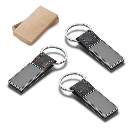 Chaveiro em Couro e Metal Personalizado