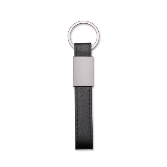 Chaveiro Metal com Couro Sintético Personalizado