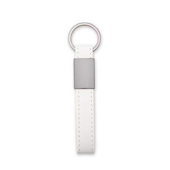 Chaveiro Metal com Couro Sintético Personalizado