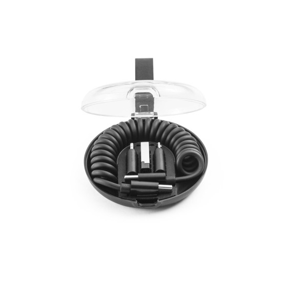 Conjunto composto por cabo espiral com carregamento super-rápido e adaptadores Personalizado
