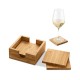 Conjunto de 4 Porta Copos em Bambu Personalizado