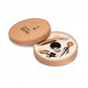 Conjunto para Vinho em Cortiça Personalizado