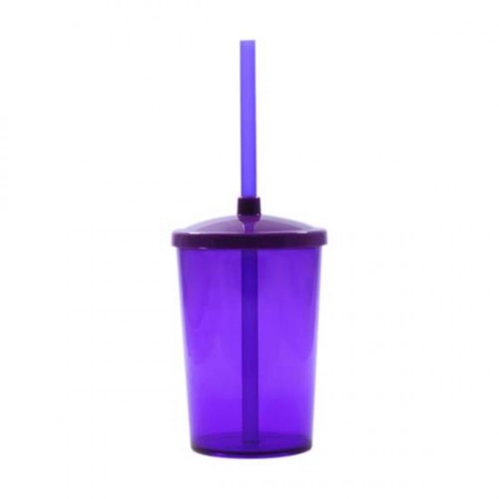Copo 350ml com Tampa e Canudo Personalizado