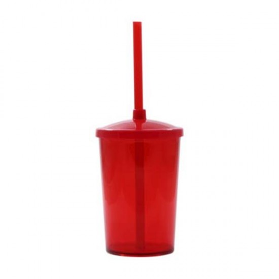 Copo 350ml com Tampa e Canudo Personalizado