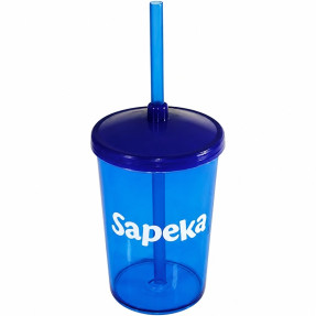 Copo 350ml com Tampa e Canudo Personalizado