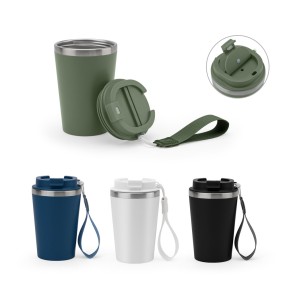 Copo 440ml em Fibra em PP e aço Inox Personalizado
