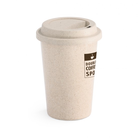 Copo 450ml em Fibra de Bambu com Tampa Personalizado
