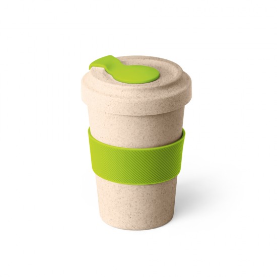 Copo 500ml em Fibra de Bambu com Tampa Personalizado
