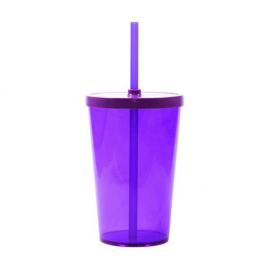Copo 550ml com Tampa e Canudo Personalizado