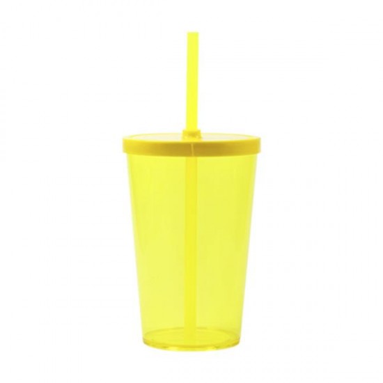 Copo 550ml com Tampa e Canudo Personalizado