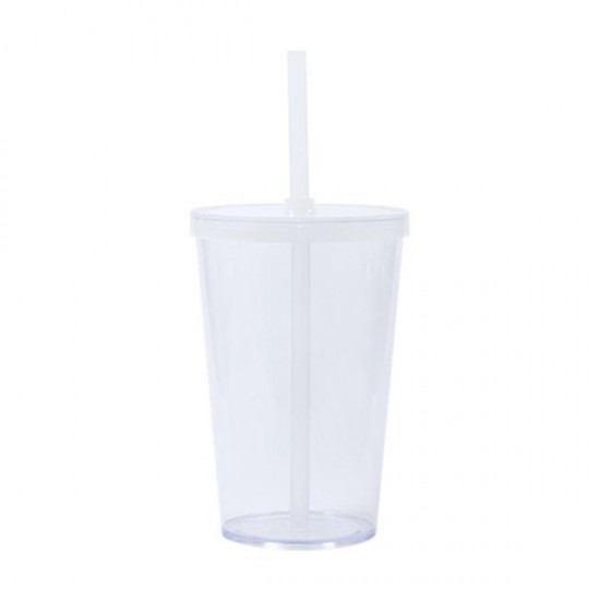 Copo 550ml com Tampa e Canudo Personalizado