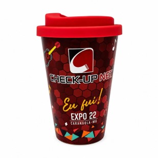 Copo com Tampa para Café 350ml In Mold Label Personalizado