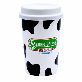 Copo com Tampa para Café 350ml In Mold Label Personalizado