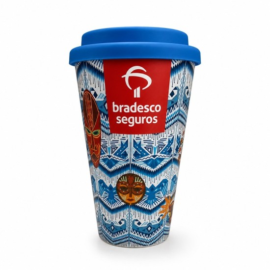 Copo com Tampa para Café 550ml In Mold Label Personalizado