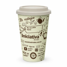 Copo com Tampa para Café 550ml In Mold Label Personalizado