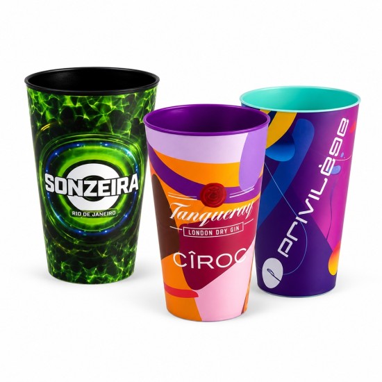 Copo Drink sem Tampa 550ml In mold Label Personalizado