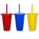 Copo Duplo 500ml com Tampa e Canudo Personalizado