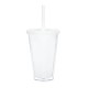 Copo Duplo 500ml com Tampa e Canudo Personalizado