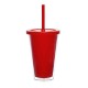 Copo Duplo 500ml com Tampa e Canudo Personalizado