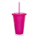 Copo Duplo 500ml com Tampa e Canudo Personalizado