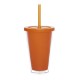 Copo Duplo 500ml com Tampa e Canudo Personalizado