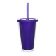 Copo Duplo 500ml com Tampa e Canudo Personalizado