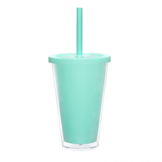 Copo Duplo 500ml com Tampa e Canudo Personalizado