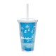 Copo Duplo 500ml com Tampa e Canudo Personalizado