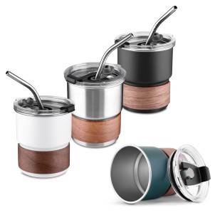 Copo em Inox com Canudo Personalizado