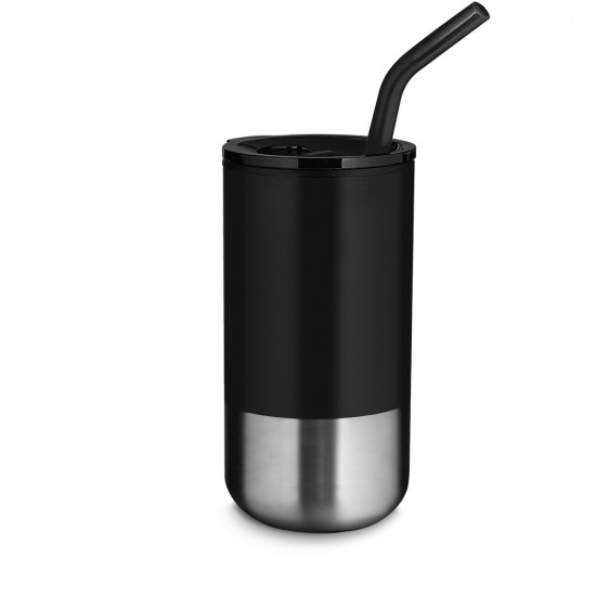 Copo em Inox Personalizado com Canudo