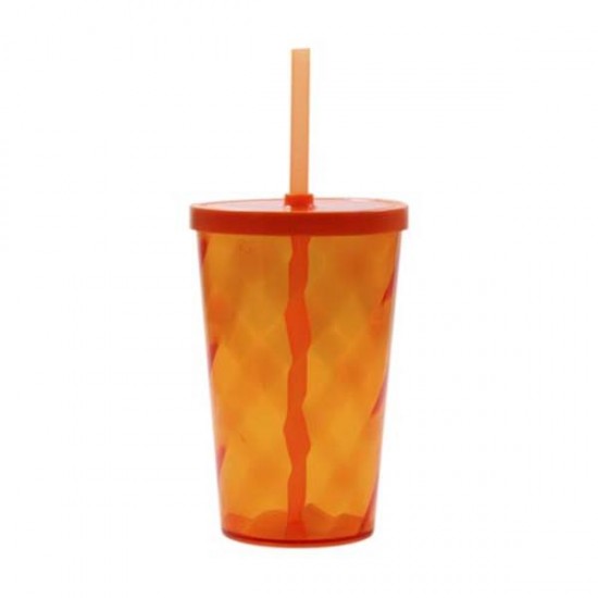 Copo Plástico Com Canudo 550ml Personalizado