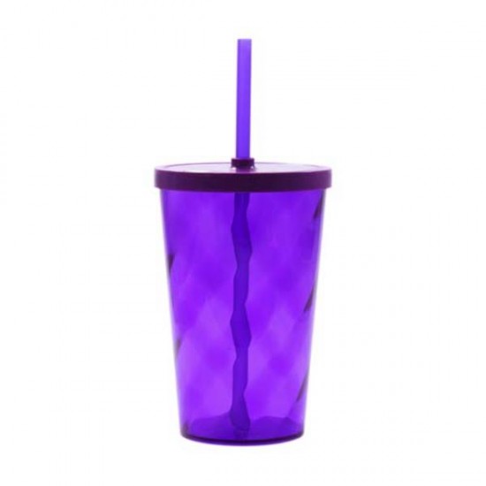 Copo Plástico Com Canudo 550ml Personalizado