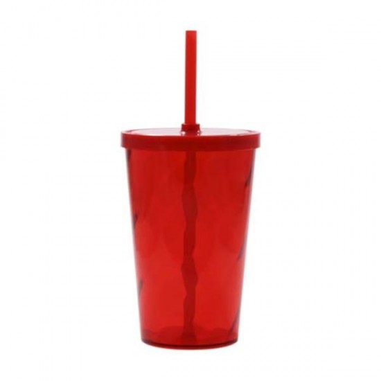 Copo Plástico Com Canudo 550ml Personalizado