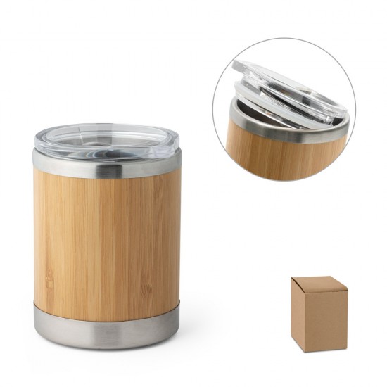 Copo Térmico Revestido de Bambu Personalizado
