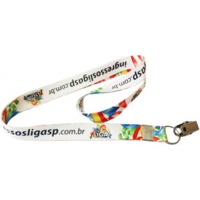 Cordão para Crachá Terminal Jacaré Personalizado 25mm