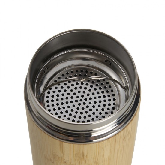Garrafa Bambu Térmica 500 ml com Infusor Personalizada