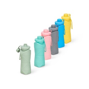 Garrafa Dobrável Silicone 600ml Personalizado