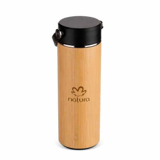 Garrafa Térmica Bambu 400ml Personalizada