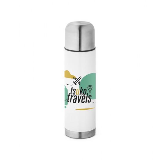 Garrafa Térmica Branca 500ml Personalizada