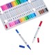 Kit Canetinhas Ponta Dupla Com 24 Cores