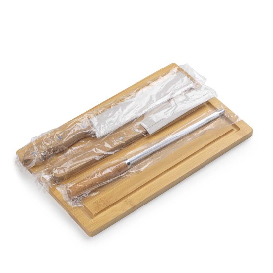 Kit churrasco com Garfo, Chaira e Faca Personalizado