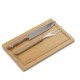 Kit churrasco com Garfo, Faca e Tábua de Bambu Personalizado