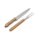 Kit churrasco com Garfo, Faca e Tábua de Bambu Personalizado