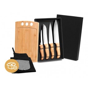Kit Churrasco Personalizado em Bambu